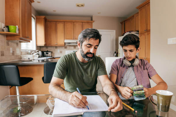 Islamic Budgeting Tips for Families: A Practical Guide to Financial Wellness 2 Islamic family discussing financial planning based on halal budgeting principles