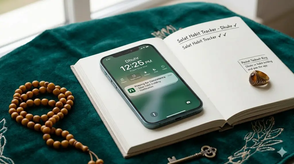 How to Build a Salat Habit: 7 Steps to Never Miss Prayer 4 salat habit tracker app and journal