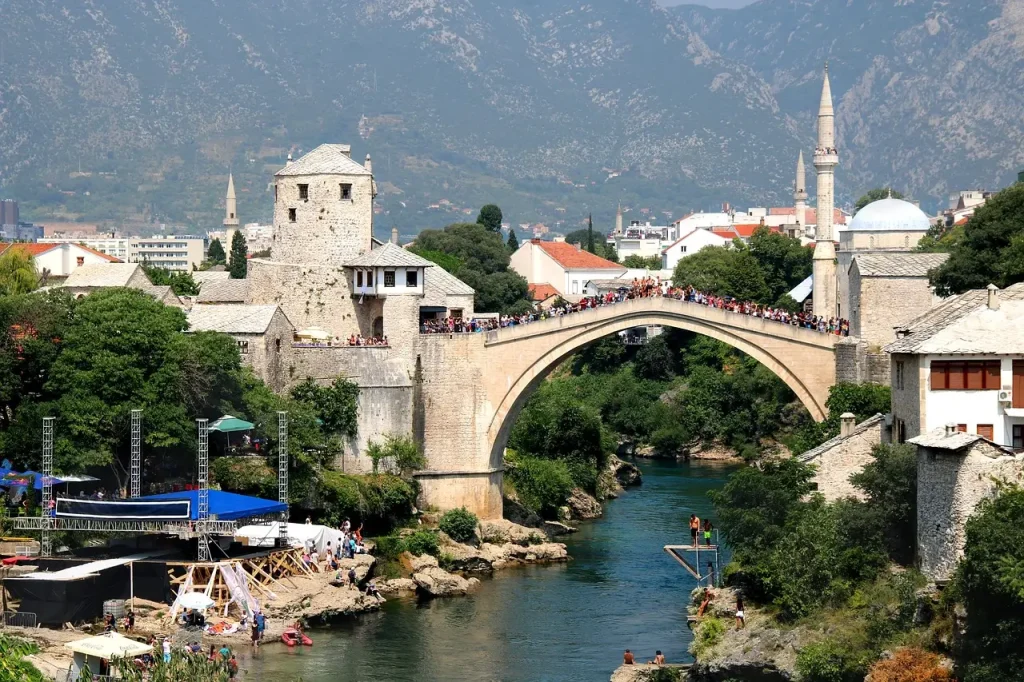 Stari Most bridge in Mostar, Bosnia and Herzegovina