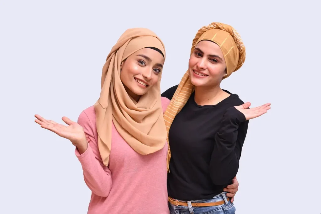 Decorative hijab pins and magnets used for styling