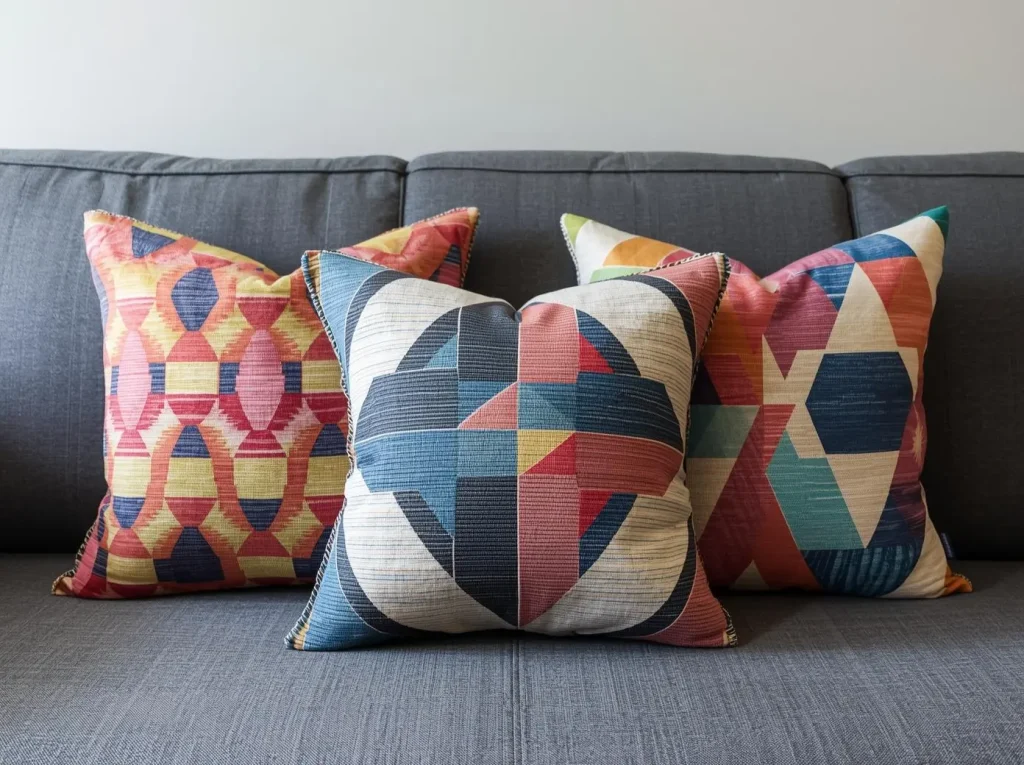 geometric pattern cute funky throw pillow ideas with modern abstract design